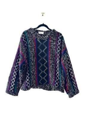 Vintage Allen Wah Pullover Sweater Lambswool Blend USA